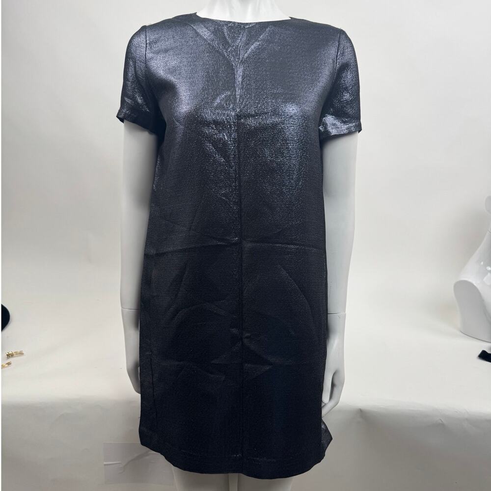 Maje Paris H12ROSIER Metallic Lurex Mini Shift Dress Size 1/US S Made in France